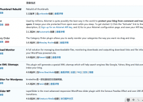 本站所用WordPress插件列表以及介绍